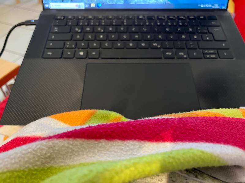 12 von 12 November 2023 - 4 von 12: Mit dem Laptop auf dem Sofa