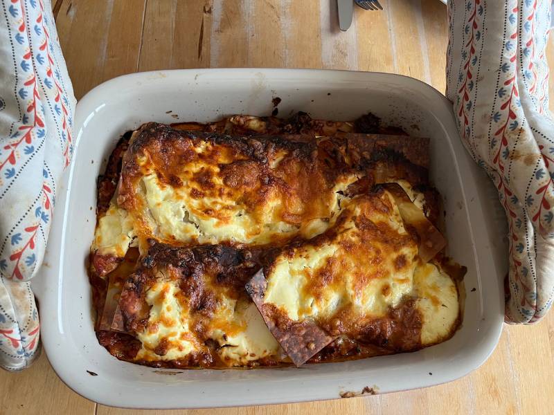 12 von 12 November 2023 - 9 von 12: Lasagne selbst gemacht