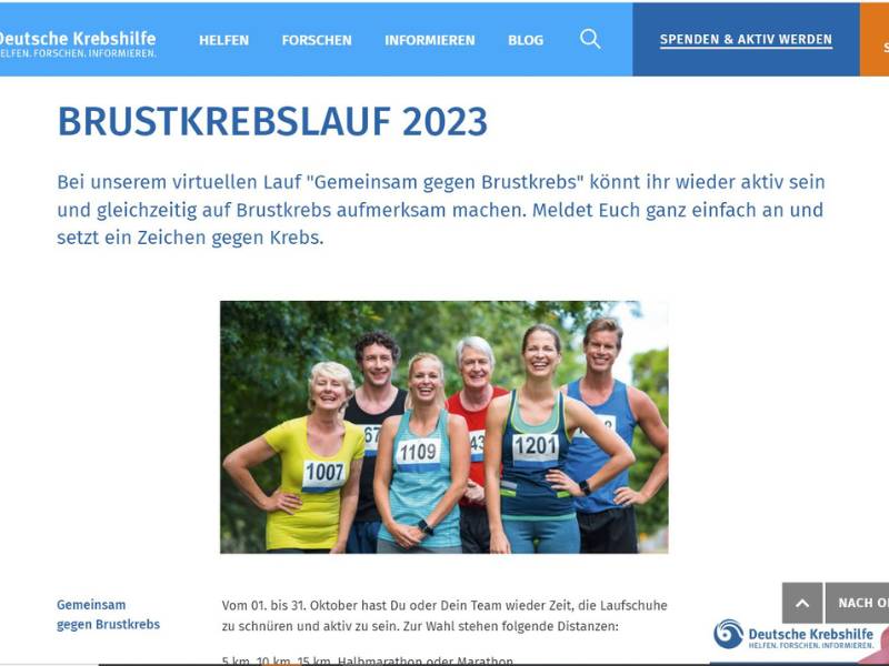 12 von 12 Oktober 2023 - 6 von 12: Brustkrebslauf