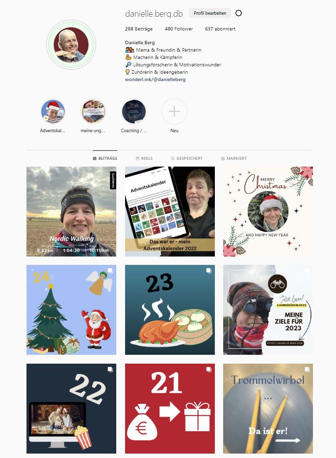 Jahresrückblick 2022: Instagram Profil