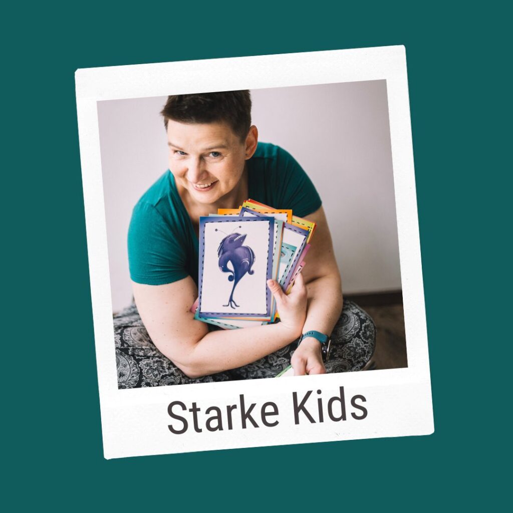 Key Visual - Starke Kids - Danielle Berg mit Monster-Gefühlskarten