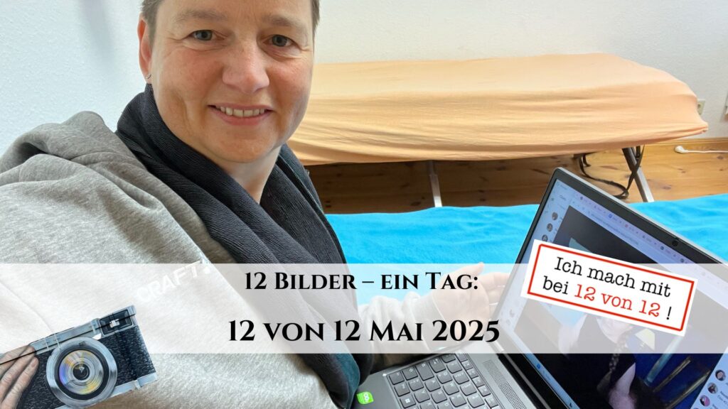 12 von 12 Mai 2025 - 12 Bilder 1 Tag - Titelbild - Danielle Berg am Laptop