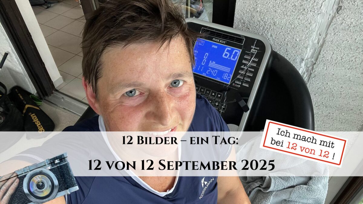 12 von 12 September 2025 - 12 Bilder 1 Tag _ Titelbild - Danielle auf Laufband