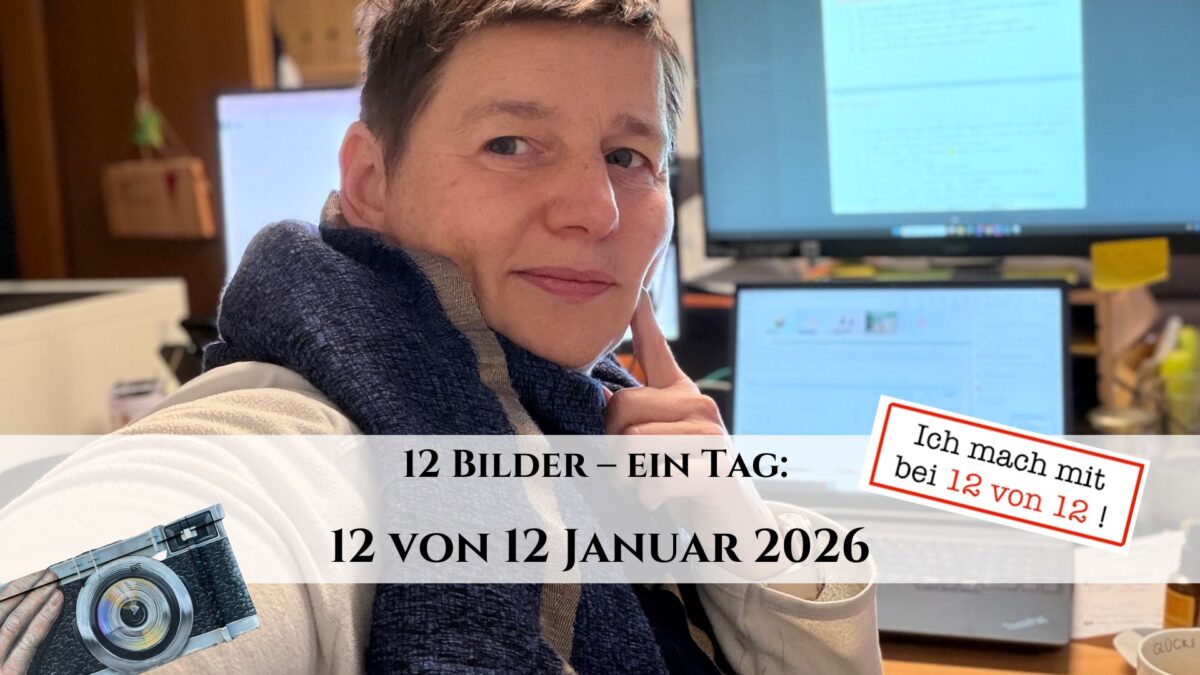 Titel: 12 von 12 Januar 2026 - 12 Bilder 1 Tag - Danielle Berg am Arbeitsplatz