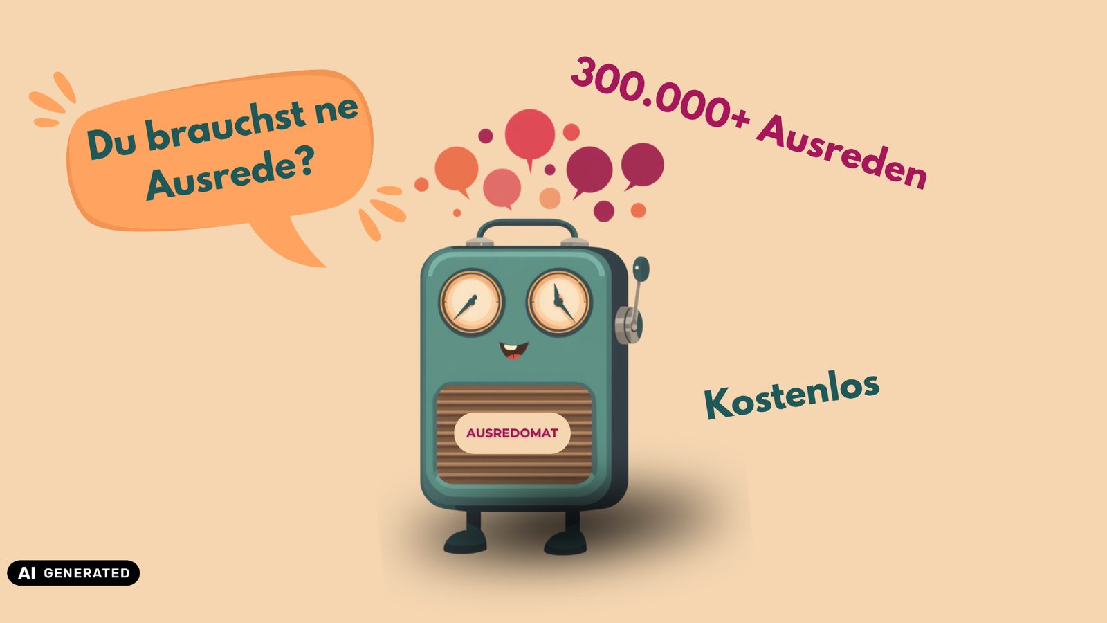 12 von 12 August 2026 - 3 von 12: Ausmisten! (Ausredomat-Grafik)