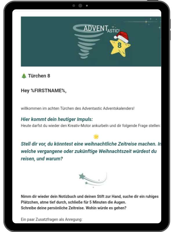 Auszug Adventastic Adventskalender: Türchen 8