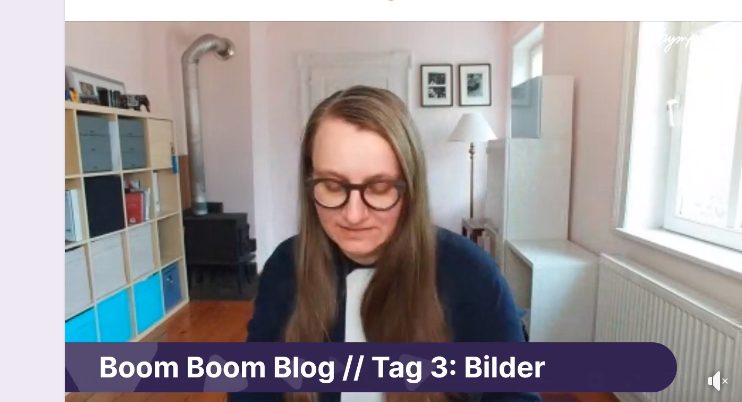 Screenshot aus einem Online-Videokurs zum Bloggen