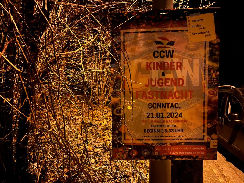 Plakat CCW Kinder- und Jugendfastnacht 2024