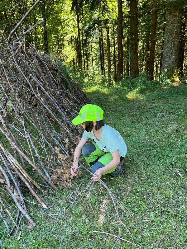 Schutzhütte / Laubhütte bauen