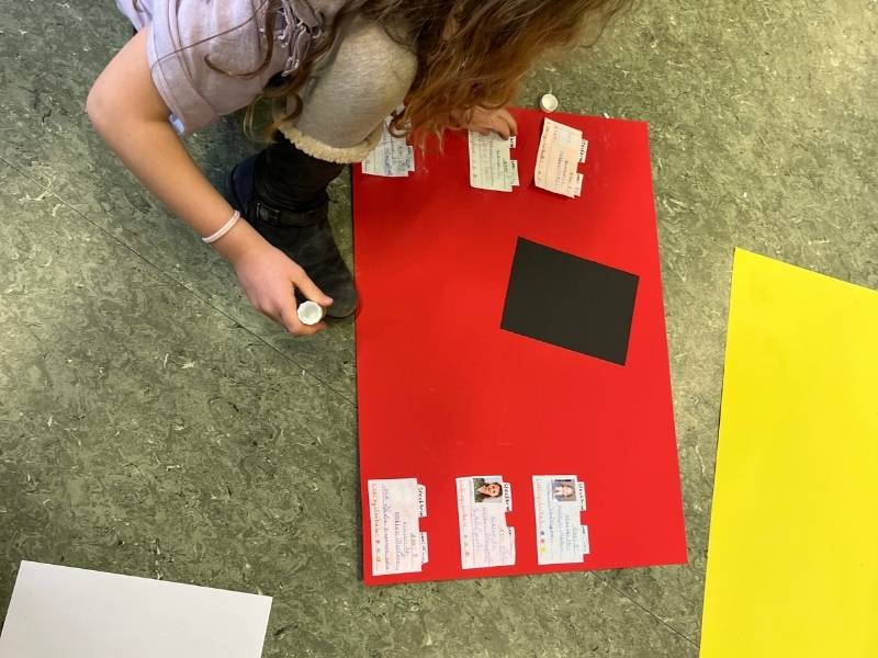 Kind erstellt Plakat