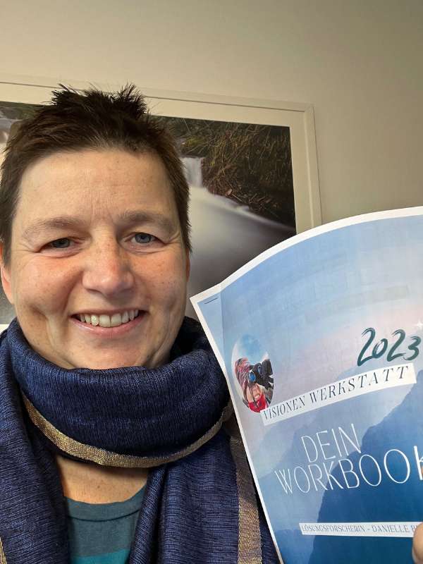 Danielle Berg mit VisionenWerkstatt Workbook