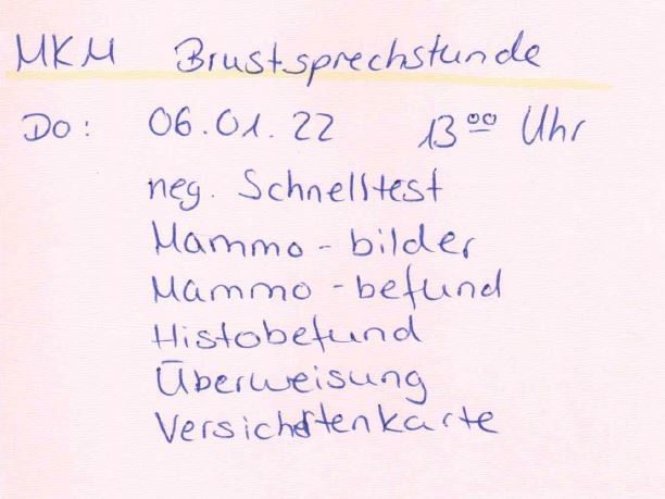 Jahresrückblick 2022: Termin in der Brustsprechstunde