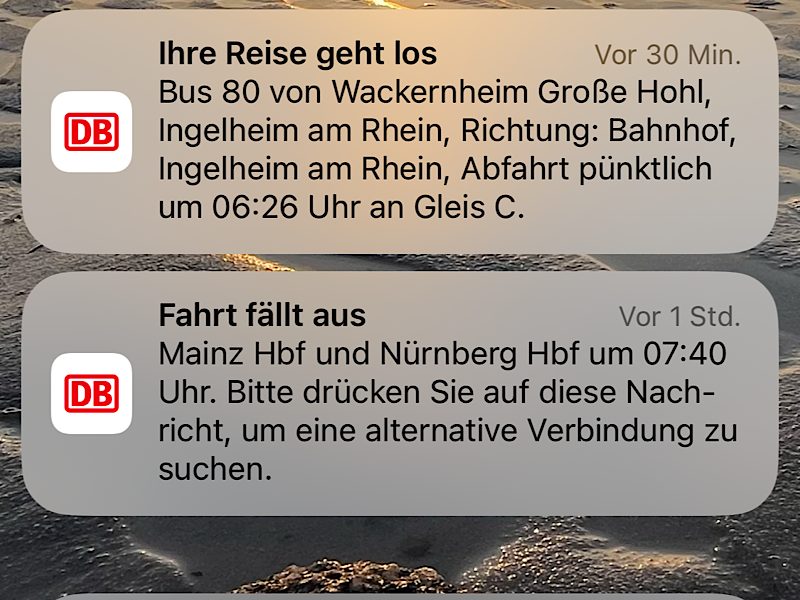 Bahnmeldungen
