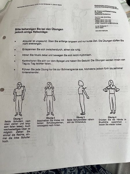 Lymphödem - Übungen nach brusterhaltender OP