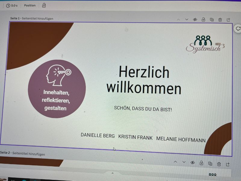 Herzlich Willkommen - Folie - Systemisch HOCH 3